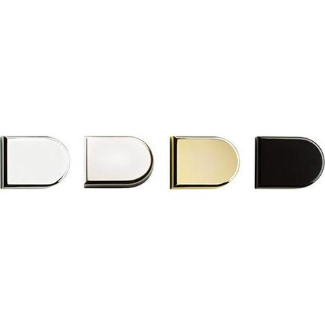 Tappo decorativo per porta in vetro 40495 cromato