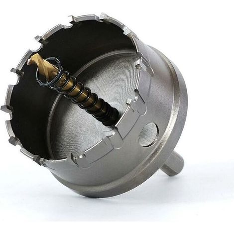 Scie cloche à métal, carbure d'acier inoxydable de qualité industrielle de 110 mm, scie cloche en alliage métallique en acier rapide, adaptée au métal, à l'alliage d'aluminium, au plastique, au