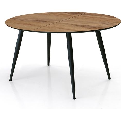 Tavolo allungabile in legno e acciaio design moderno 110x150cm Dalton (1/5)