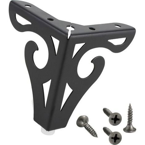 Pied de meuble ajouré de remplacement, universel, pour-Noir 10cm (1/2)