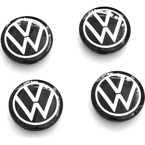Volkswagen Enjoliveurs de Moyeu Dynamiques, Logo VW, pour Jantes en Alliage Léger,66mm