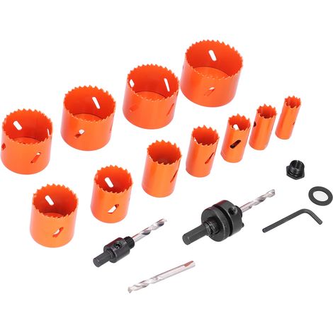Kit de 17 forets cloches bimétalliques en acier rapide, de 3/4 po à 2 1/2 po (1/5)