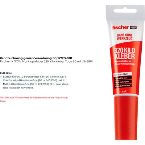 Colle Fischer 320 Kilo 80 ml blanche forte adhérence (1/3)