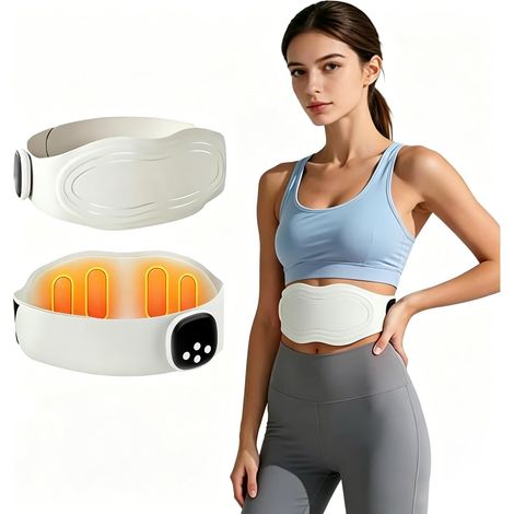Ceinture chauffante EMS,Ceinture Abdominale Electrostimulation,electrostimulateur Musculaire,3 niveaux de chaleur,pour le Abdomen Dos Soulagement des Douleurs Menstruelle (1/5)