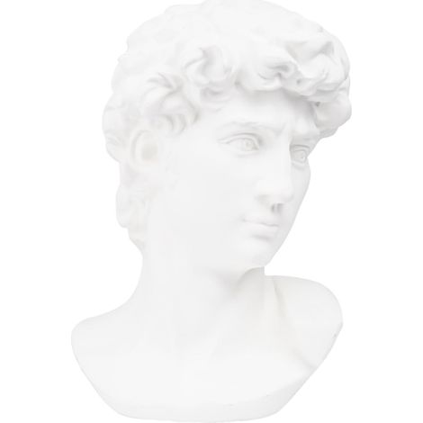 Buste de David en Résine Blanche 1 Pièce Croquis de Sculpture et Personnage Outil Pédagogique pour Dessin Artistique et Décoration Intérieure Ornement Maison Bureau (1/5)