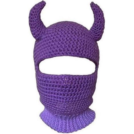 Bonnet tricoté, masque intégral, bonnet en laine, cagoule, chapeau pour Halloween-Dark Purple Roland L