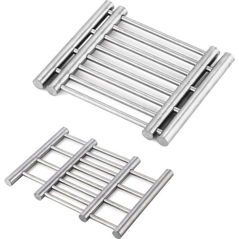 Sottopentola Estensibile in Acciaio Inox 38 x 20 x 2 cm