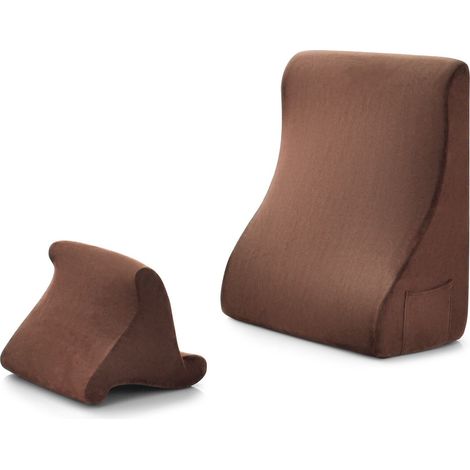 4 in 1 Bed Wedge Pillow Tablet Pillow Stand Side Pockets High Resilience Foam (1/5)