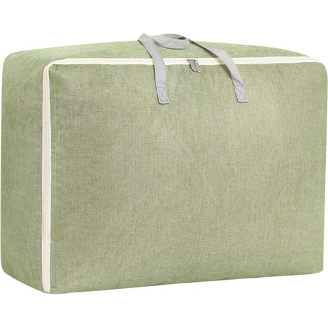 Sac De Rangement Grand Volume - Tissu 420D - Fermeture À Glissière Bidirectionnelle - Poignée Renforcée - Pour Vêtements Couvertures Literie Jouets - 1 Pièce (1/5)