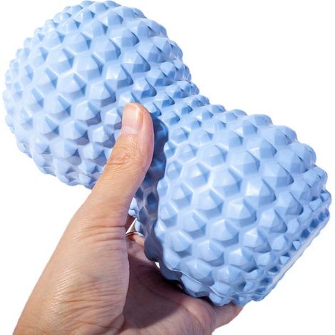 Tiefenmuskelentspannung - Erdnuss-Yoga-Massageball - Massageball zur beidseitigen Faszienentspannung - Physiotherapie - myofasziale Entspannung - künstliche Muskelmassage (blauer EVA-Erdnussball + bla (1/3)