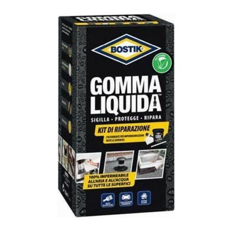BOSTIK Gomma Liquida Kit completo per riparazione di tetti e Infiltrazioni 750ml