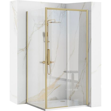 CABINE DE DOUCHE RAPID SLIDE GOLD BRUSH 120x90 (1/5)