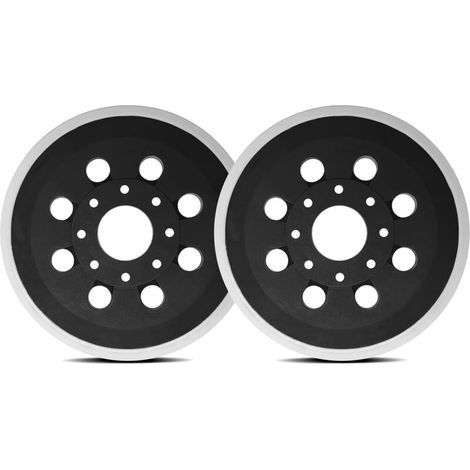 8 Trous Plateau de Ponçage: 2 Pièces Patin de Ponçage Auto-Agrippant, 125 mm Plateau de Ponçage Compatible, 8 Trous Plateau de Ponçage pour Bosch PEX 220 A GEX 125-1 AE Skil 7402/7490 PEX 220 AE (1/4)