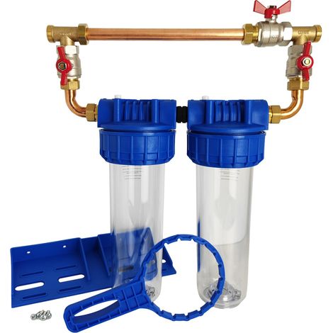 Doppelter Wasserfilterhalter 9"3/4 20/27f Mit Bypass (1/5)