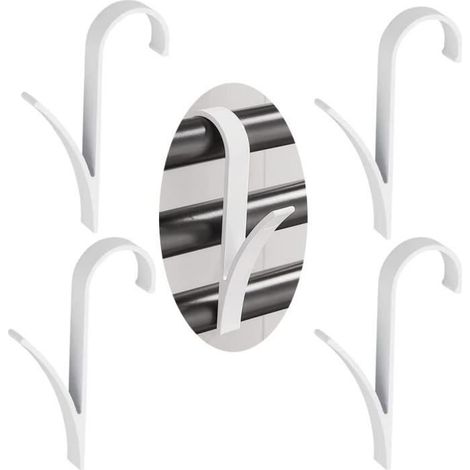 4 Pièces Crochets Pour Serviette, Crochet Radiateur, Porte-Serviettes Pour Salle De Bain, Peignoirs De Radiateur Rond (1/4)
