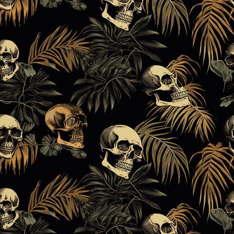 Tela decorativa para exteriores Oxford - Motivo de calavera I DX4327 (1/5)