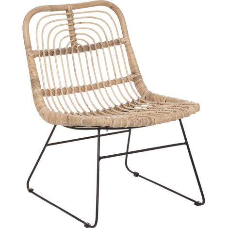 Fauteuil en rotin Parsa pieds métal Atmosphera (1/4)