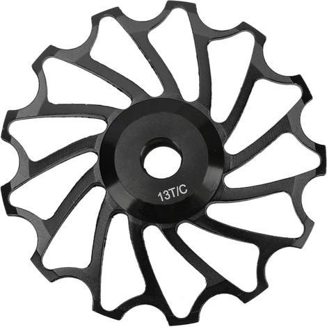 WAKE Hinterrad-Rostentferner, Führungsrolle aus Aluminiumlegierung, Keramiklager für Mountainbikes, Schwarz (1/5)