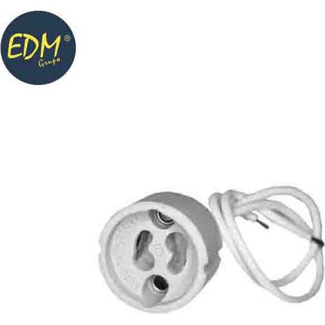 EDM-Halogenlampenfassung, GU-10, 2 A, 250 V, 15 cm Kabel (eingeschrumpft)