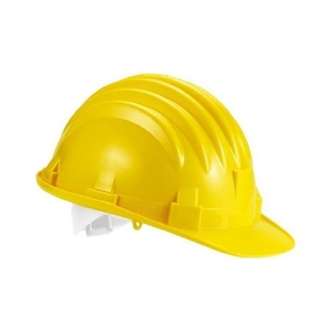 CASCO PLASTICA CON VISIERA GIALLO