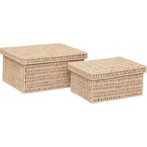 5five Kord set di 2 scatole di immagazzinaggio beige ecologico (1/3)