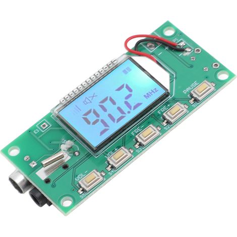 Carte émettrice FM DSP PLL, module FM numérique, microphone stéréo sans fil, alimentation CC 3-5 V, 87-108 MHz (1/5)