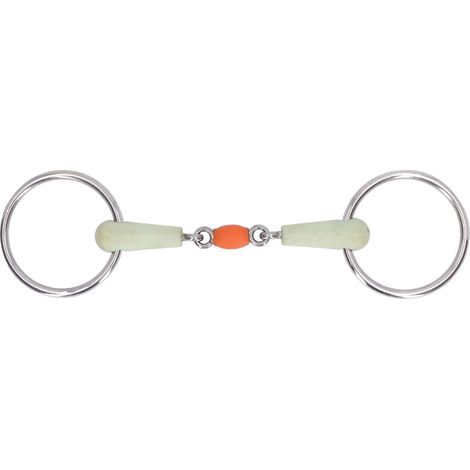Mors de bride en acier inoxydable pour cheval, Eggbutt Snaffle à anneau libre, entraînement extérieur.