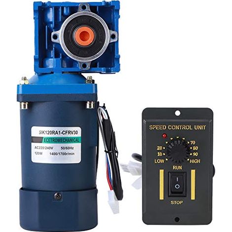 Geared Motor 120W 220V Worm Gear Motor 25:1 Ratio Speed Drive for Conveyor Machine Tool Industrial Automation (1/5)