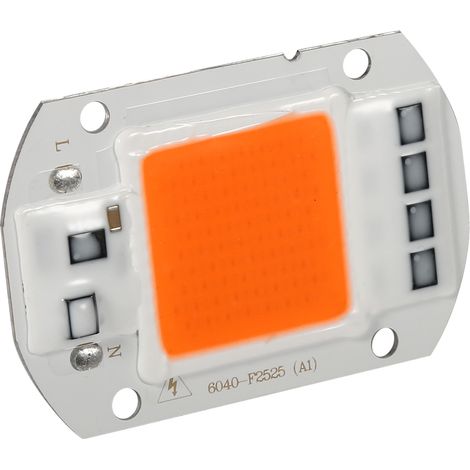 Lampe de croissance LED COB 50 W à spectre complet, blanc chaud/chaud, pour plantes hydroponiques de jardin. (1/5)