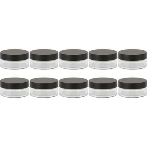 10 Pots Vides en Plastique pour Poudre, Boîtes Cosmétiques d'Échantillon, Récipients Ronds Portables (1/5)
