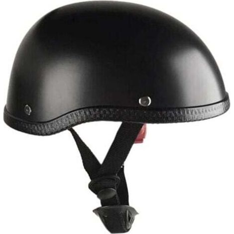 Leichter Retro-Motorradhelm aus ABS mit waschbarem Baumwollfutter, Einheitsgröße, Schwarz - KZQ
