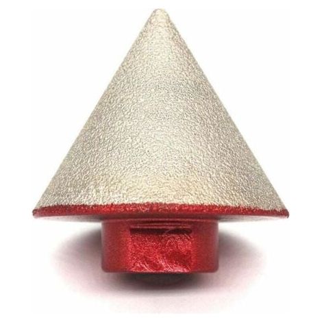 Fraise diamantée brasée pour aléser la pierre, la céramique, le carrelage et le verre Fraise à pointe conique de 48 mm de diamètre Filetage M14 (1/5)