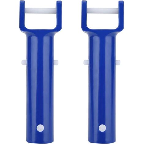 Pince de piscine, en ABS bleu, pince en V pour tête de brosse, poignée de rechange, accessoires de piscine compatibles avec la plupart des piscines standard. (1/5)