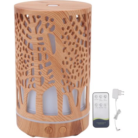 Ätherischer Öldiffusor in Holzoptik mit Fernbedienung, 7 LED-Leuchten, 200 ml, 100–240 V, EU-Stecker (1/5)