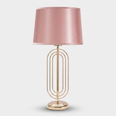 bigbuy Krista lampe doré et rose 28 cm diamètre (1/5)