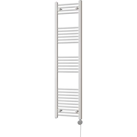 Zennor - White Electric Towel Rail H1600mm x W400mm Straight 500w Thermostatic (1/3)