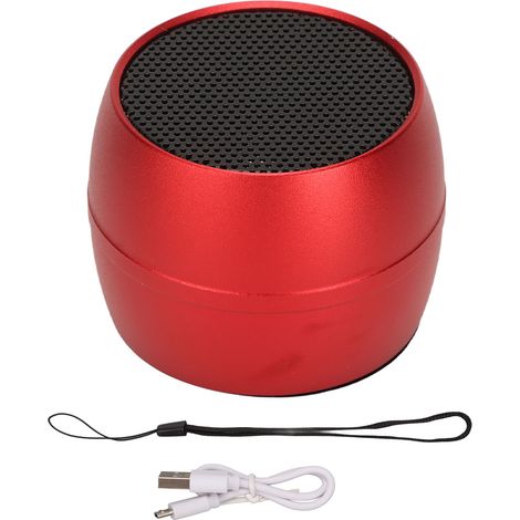 Enceinte Bluetooth Mini IP67 Étanche, Charge USB, Micro Intégré, Haut-parleur Portable Sans Fil pour Voiture et Salle de Bain Rouge (1/5)