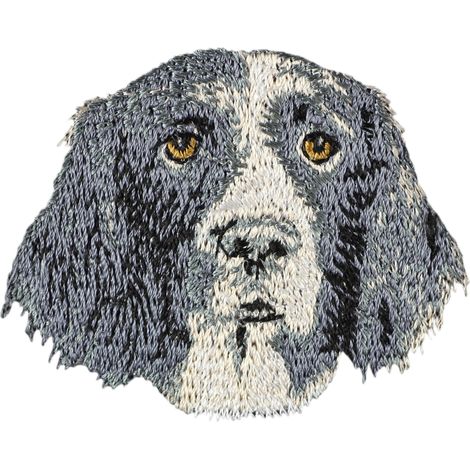 Perro perdiz holandés: parche con forma de perro, parche bordado, decoración única para mochilas de Art-Dog (1/3)