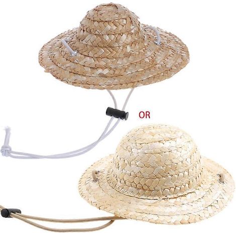 Chaton Chapeau Chien avec Lanière Réglable, Chapeau de Paille Sombrero pour Animal de Compagnie, Taille S à L. (1/4)