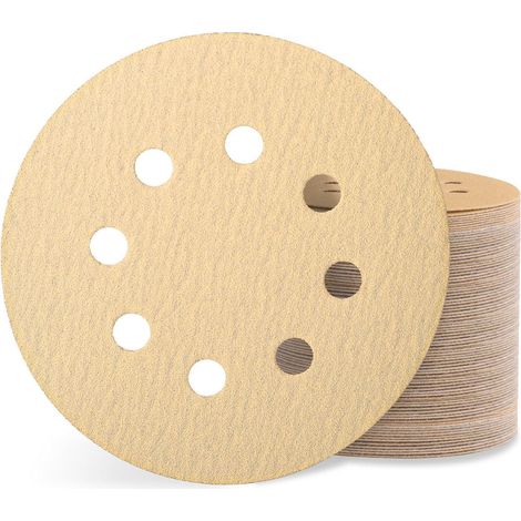 Schleifpapier 125mm Klett 100 Stück P150 mit 8 Loch für Exzenterschleifer (1/5)