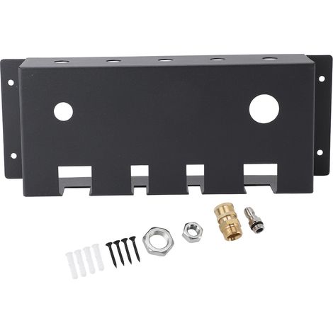 Support mural pour nettoyeur haute pression, raccord rapide 1/4 po, avec porte-accessoires pour buse et lance. (1/5)