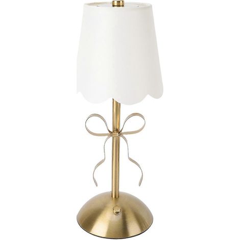 Lampe de table élégante à nœud papillon, lampe de chevet sans fil à intensité variable avec abat-jour en tissu, lampe de nuit rechargeable pour chambre à coucher, pour bureau (1/5)