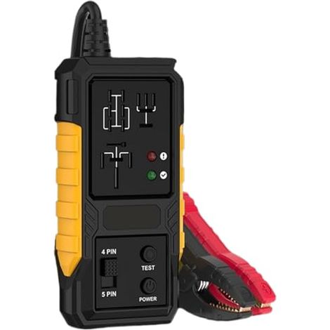 Testeur de Relais Automobile, Appareil Contrôle Diagnostic 12V pour Réparation Véhicule, Test Batterie, Circuit, Vérification Fusibles et Maintenance Remorque - (1/5)