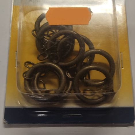 SWISH - 10 PEZZI - ANELLI CON GANCIO PERTENDE Ø8/11MM - COLORE BRONZO