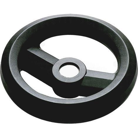 Volant de manœuvre RS PRO 126mm, 15mm Ø de montage en Technopolymère renforcé de fibre de verre ( Prix pour 1 ) (1/2)