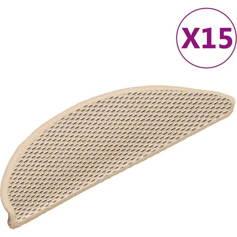 Alfombrillas autoadhesivas sisal 15 uds bereber 56x17x3 cm vidaXL