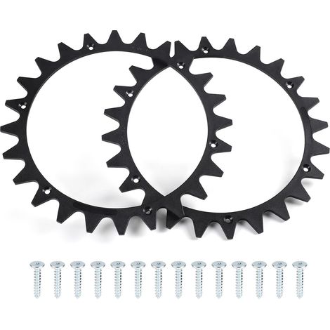 1 Paar Traktionsspikes aus Kunststoff, Ø 225 mm, kompatibel mit Worx Landroid L Modell, Mähroboter-Spikes mit 14 Schrauben für WR153E, WR155E, WR147E.1 und WR148E, zur Verbesserung der Traktion (1/5)