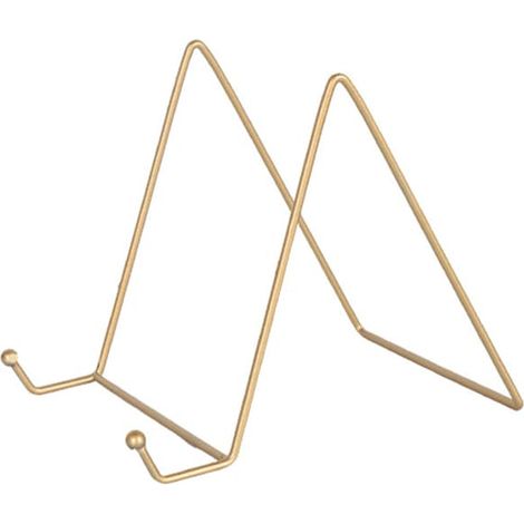 Ecleanfy - Lot de 3 présentoirs en métal, table en fer pour assiettes, porte-assiettes, présentoir pour photos, assiettes décoratives et livres