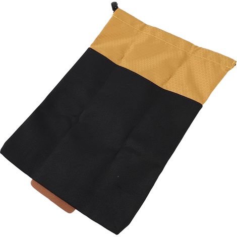 Sac de cueillette en toile et cuir, à suspendre à la taille, pour récolter des fruits, portable et résistant à l'abrasion, noir. (1/5)