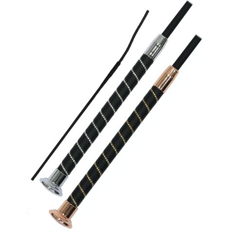 110 cm, nichelato: Cravache de dressage Fleck silk touch 110 cm